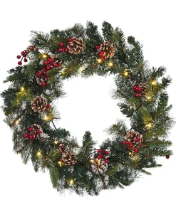 Julekrans LED PAIMIO Grøn 60 cm