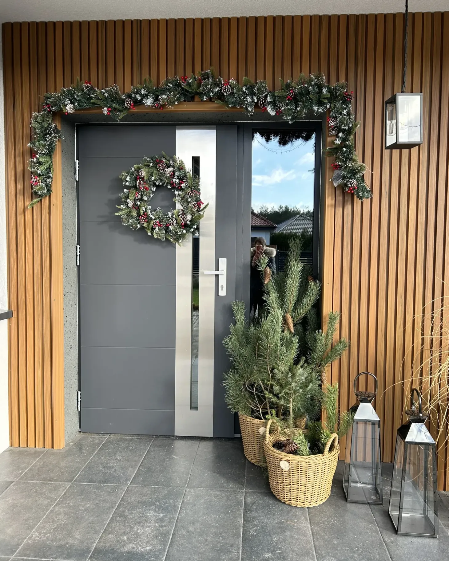 Julekrans LED PAIMIO Grøn 60 cm