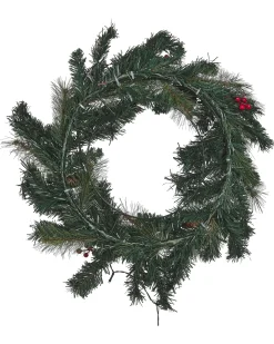 Julekrans LED TENALA Grøn 60 cm