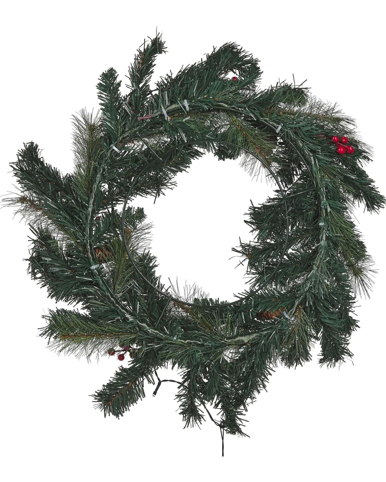Julekrans LED TENALA Grøn 60 cm