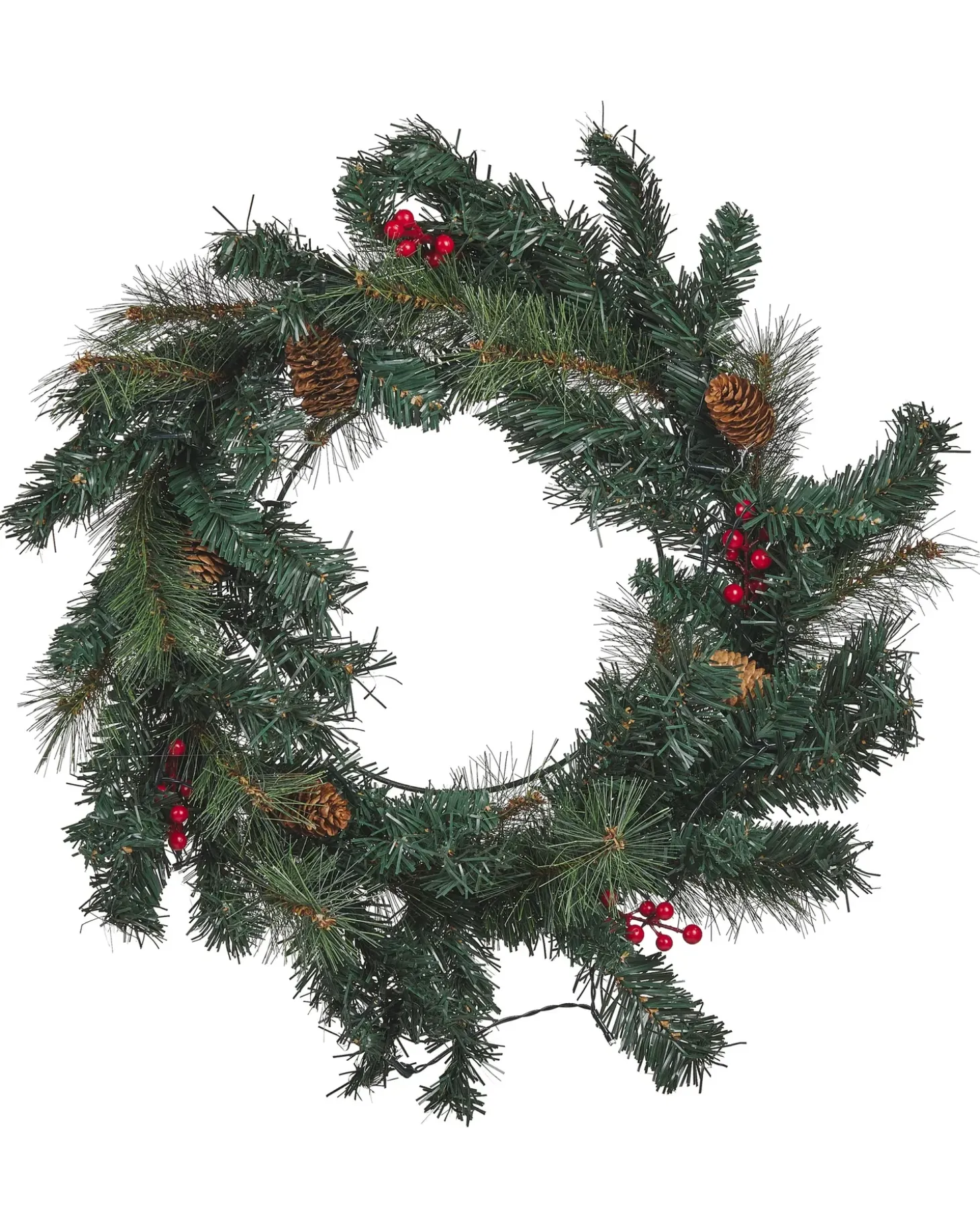 Julekrans LED TENALA Grøn 60 cm