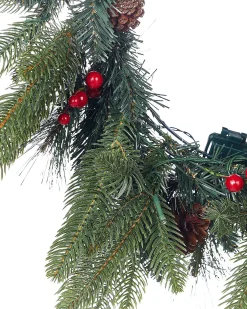 Julekrans LED WHITEHORN Mørkegrøn 50 cm