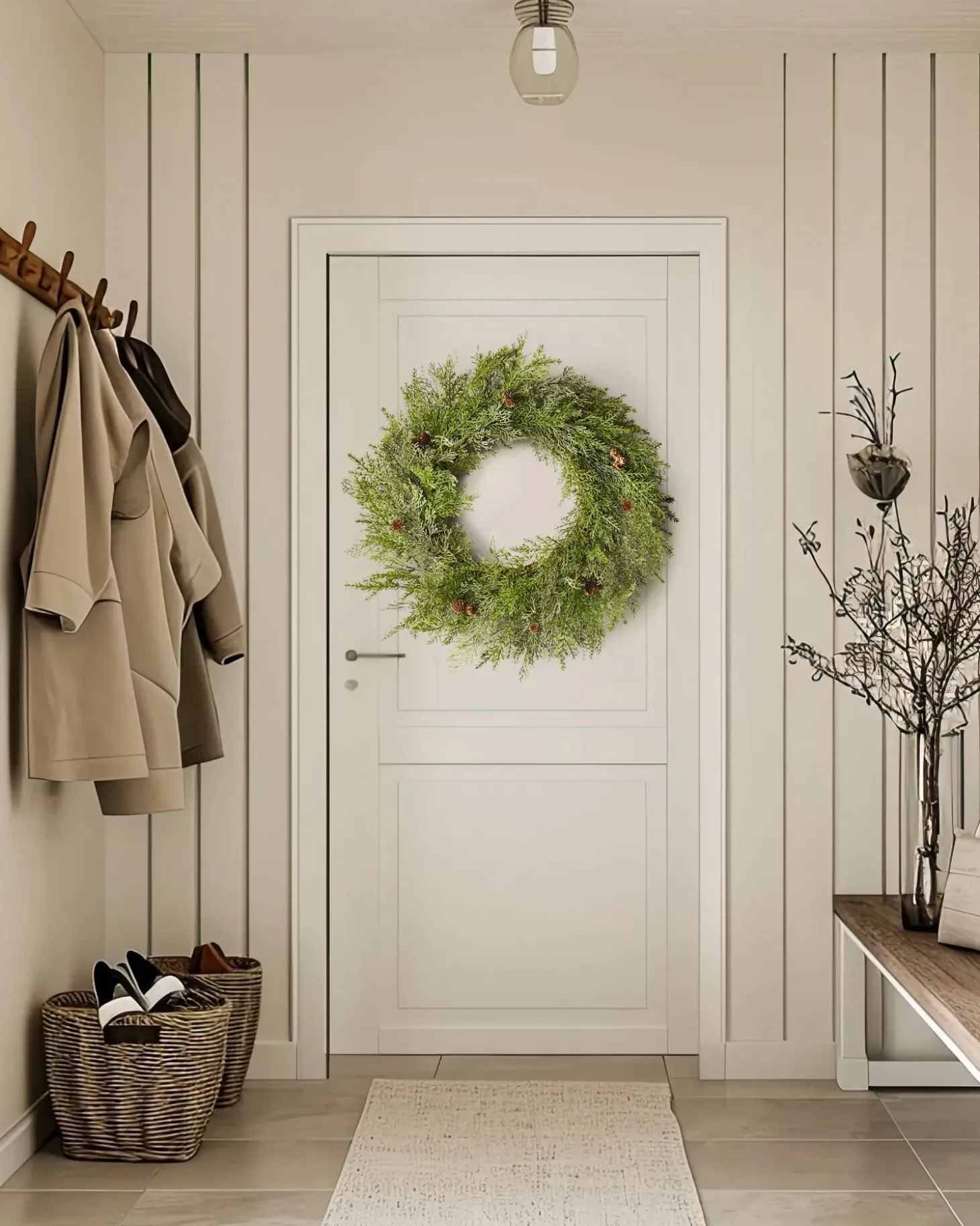 Julekrans PANRUN Grøn 70 cm