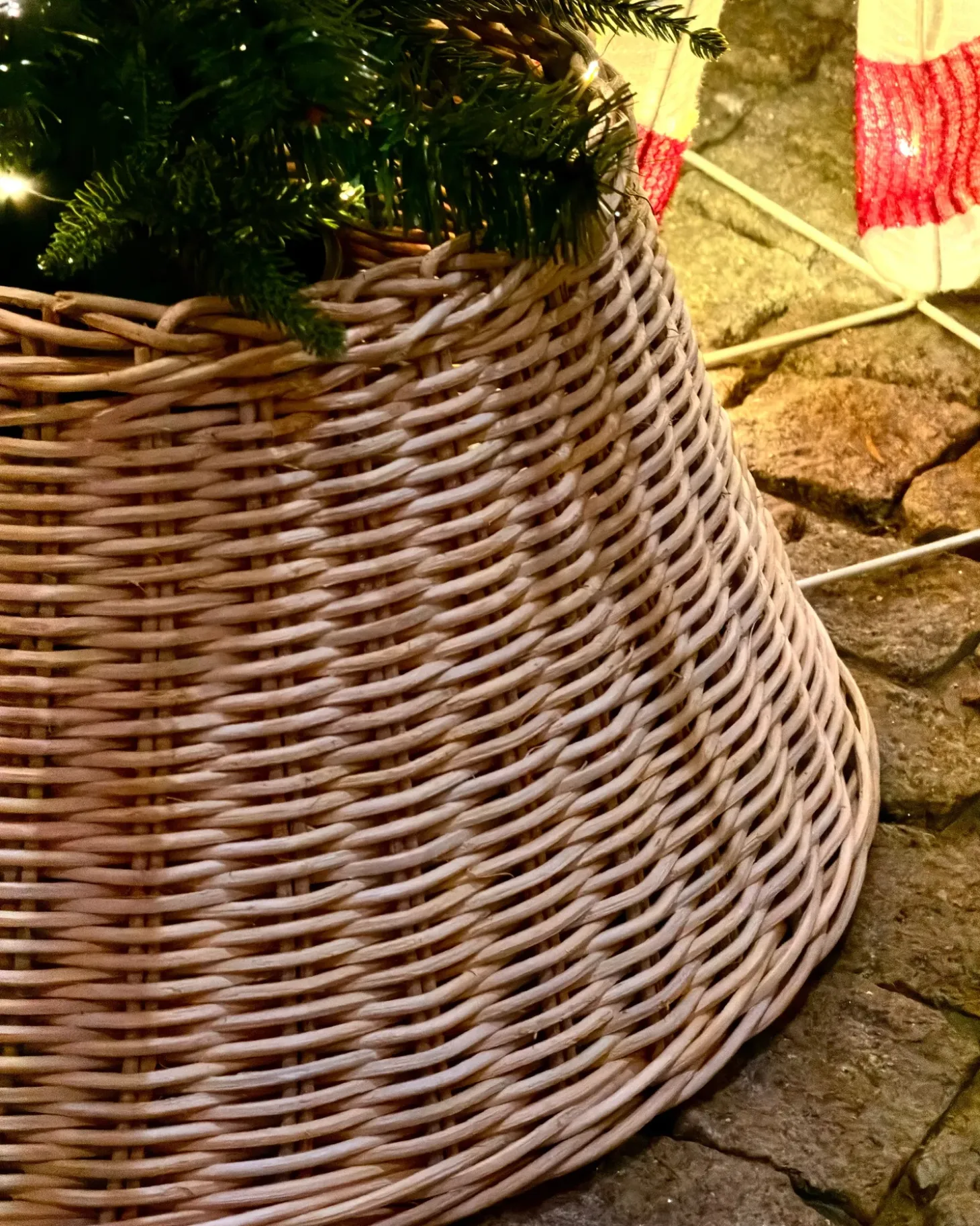 Juletræs hylster FLOCON Rattan Lysebrun 47 cm