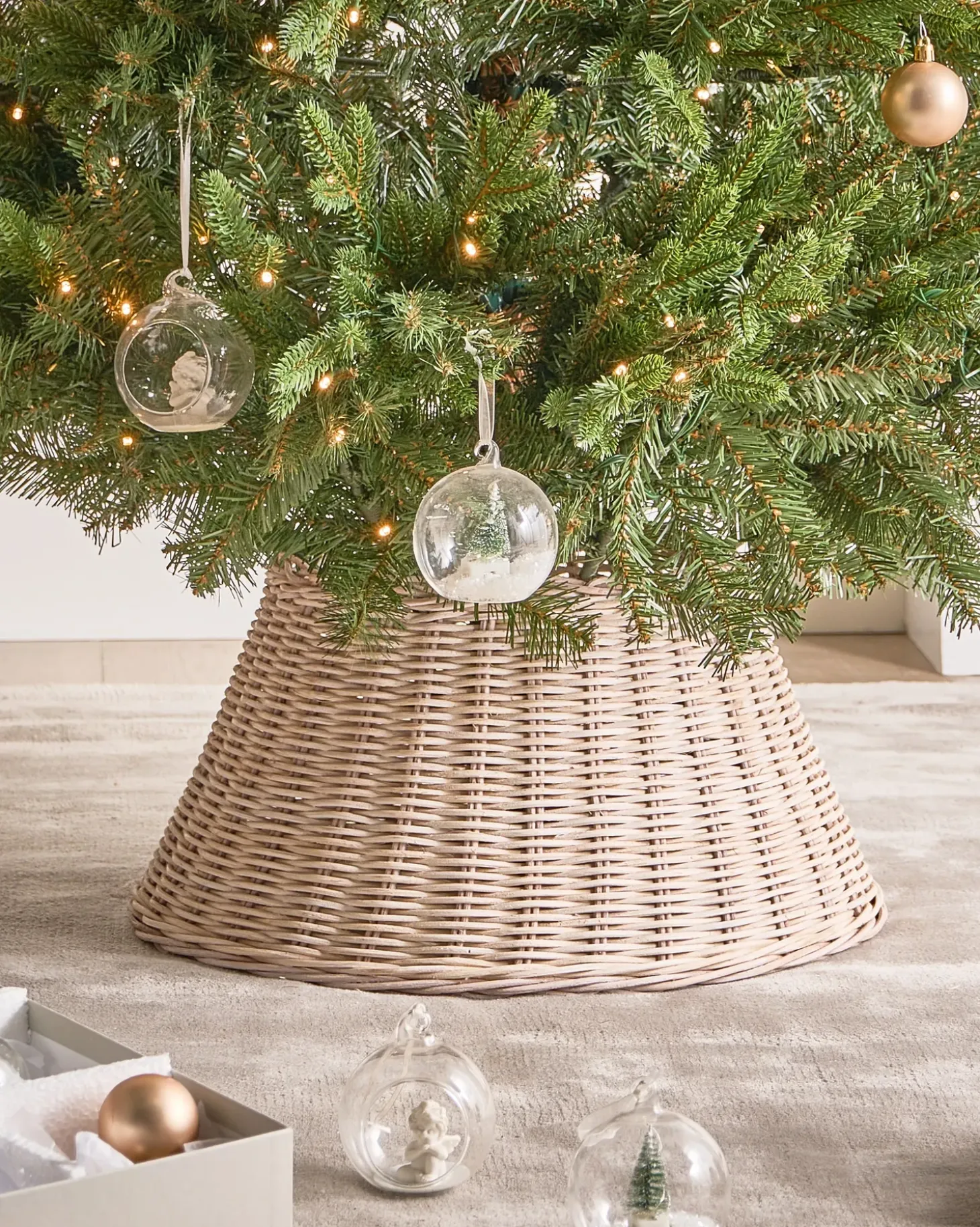 Juletræs hylster FLOCON Rattan Lysebrun 47 cm
