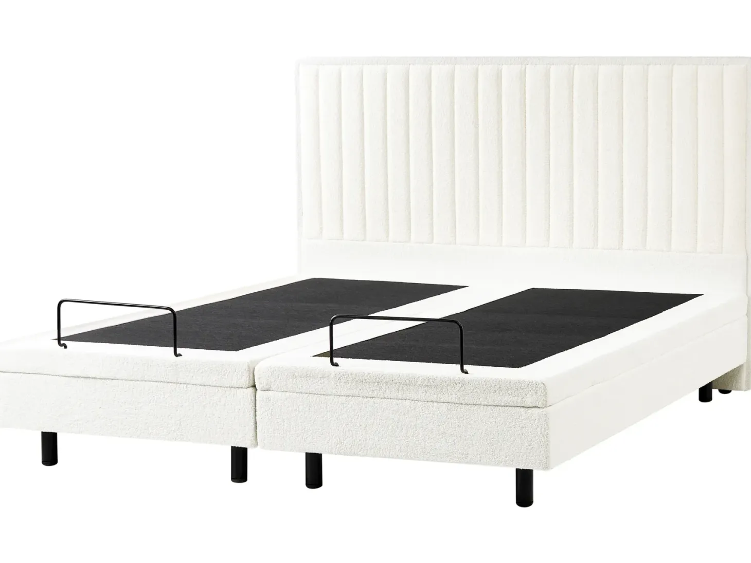 Justerbar seng Boucle CASTELLAN 180 x 200 cm Cremehvid
