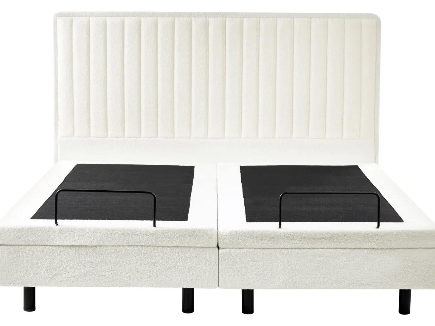 Justerbar seng Boucle CASTELLAN 180 x 200 cm Cremehvid