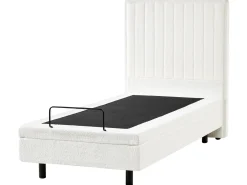 Justerbar seng Boucle CASTELLAN 90 x 200 cm Cremehvid