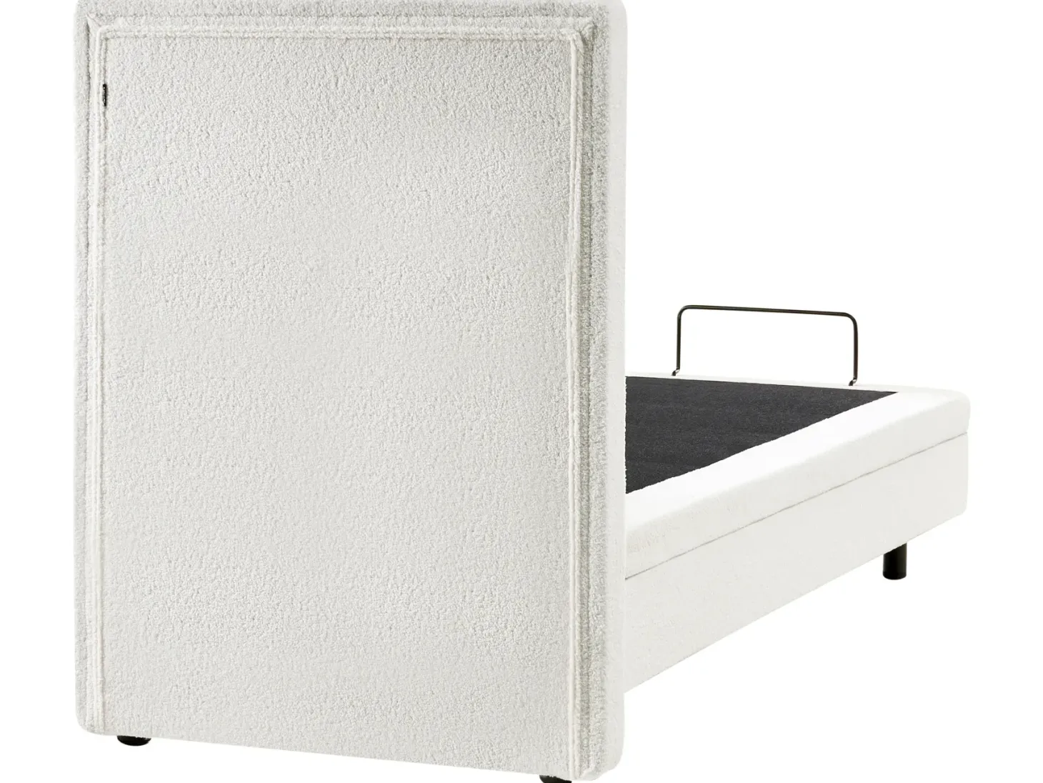 Justerbar seng Boucle CASTELLAN 90 x 200 cm Cremehvid