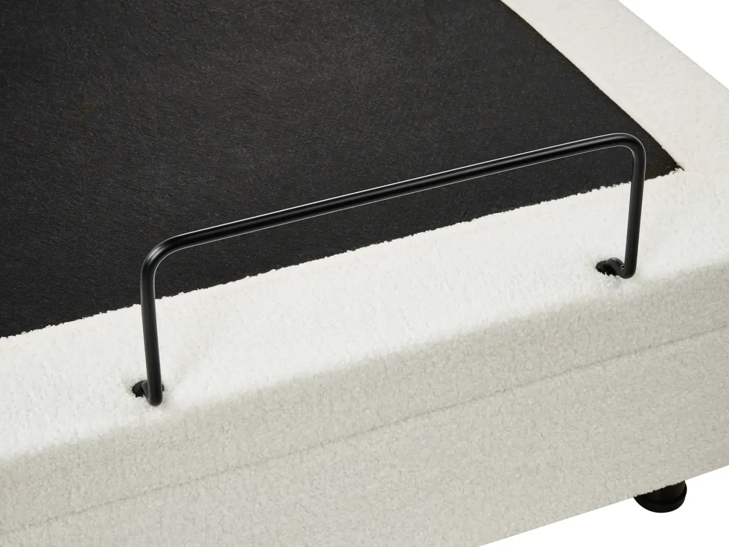 Justerbar seng Boucle CASTELLAN 90 x 200 cm Cremehvid