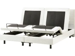 Justerbar seng Boucle DUKE 180 x 200 cm Cremehvid