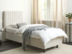 Justerbar seng CASTELLAN 90 x 200 cm Lys Beige