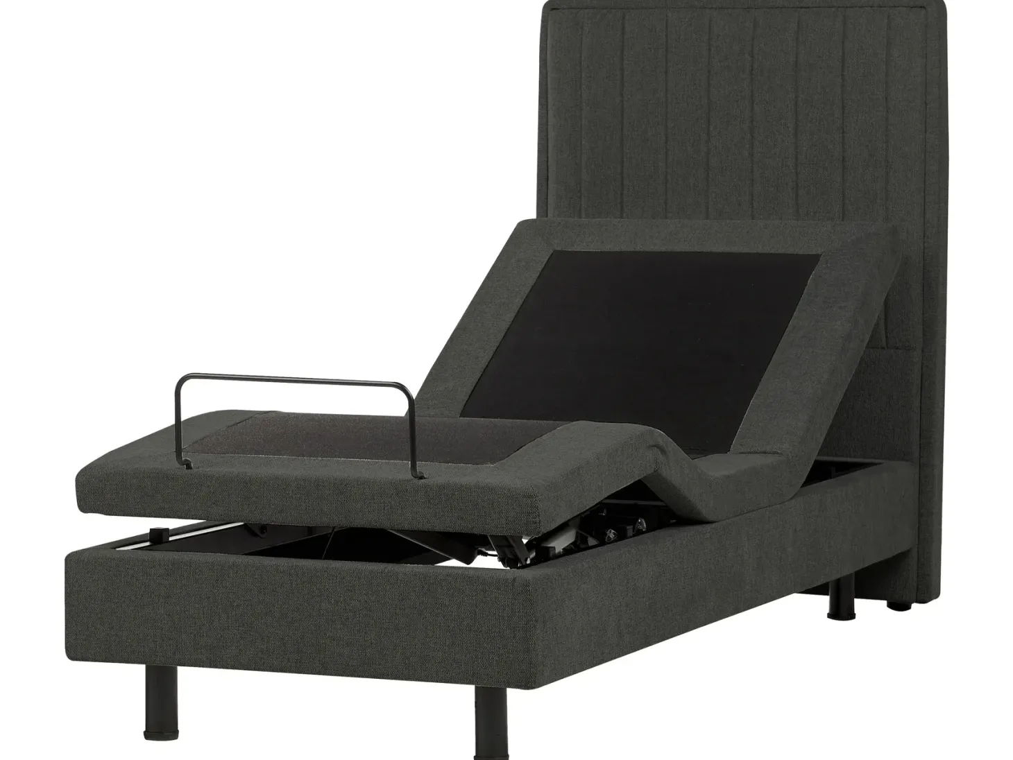 Justerbar seng CASTELLAN 80 x 200 cm Mørkegrå