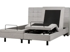 Justerbar seng DUKE 160 x 200 cm Lysegrå