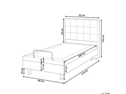Justerbar seng DUKE 90 x 200 cm Mørkegrå