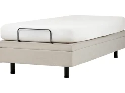 Justerbar seng uden hovedgærde CASTELLAN 90 x 200 cm Lys Beige