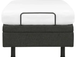 Justerbar seng uden hovedgærde CASTELLAN 90 x 200 cm Mørkegrå