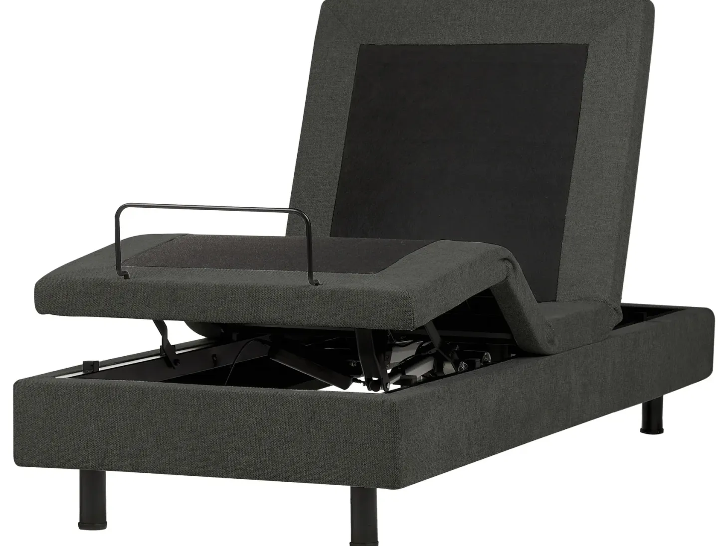 Justerbar seng uden hovedgærde CASTELLAN 90 x 200 cm Mørkegrå