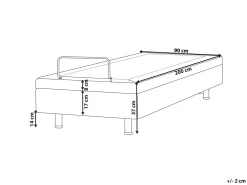 Justerbar seng uden hovedgærde CASTELLAN 90 x 200 cm Beige