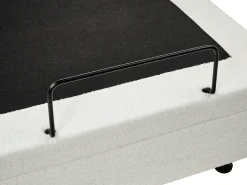 Justerbar seng uden hovedgærde Boucle DUKE 90 x 200 cm Cremehvid