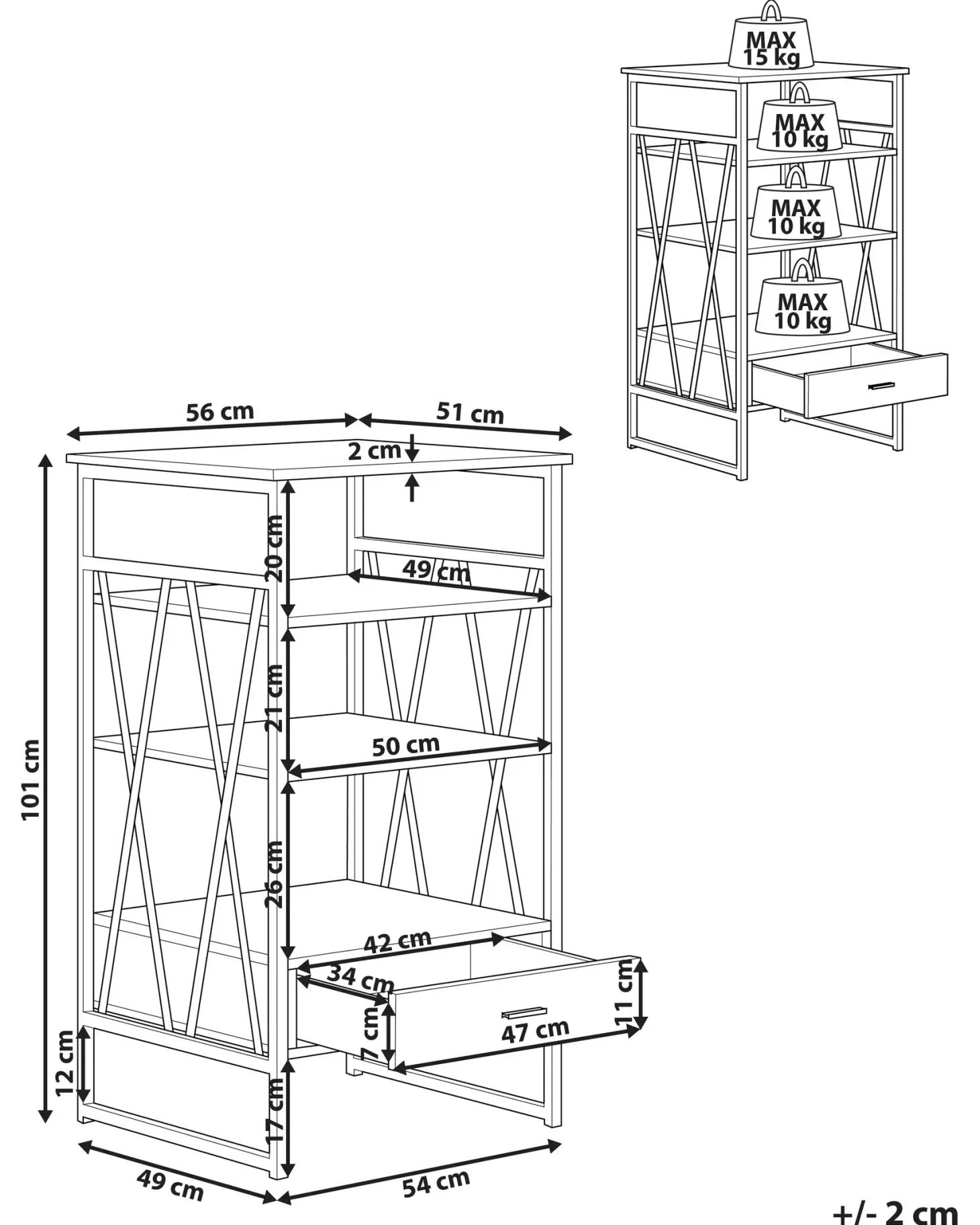 KEENE 101 cm Lysebrun
