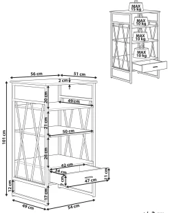 KEENE 101 cm Mørkebrun