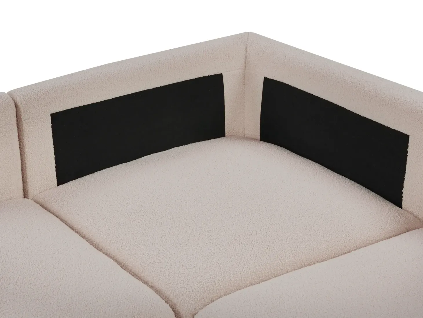 KIVVIK 5 personers Hjørnesofa modul Højrevendt Beige Boucle