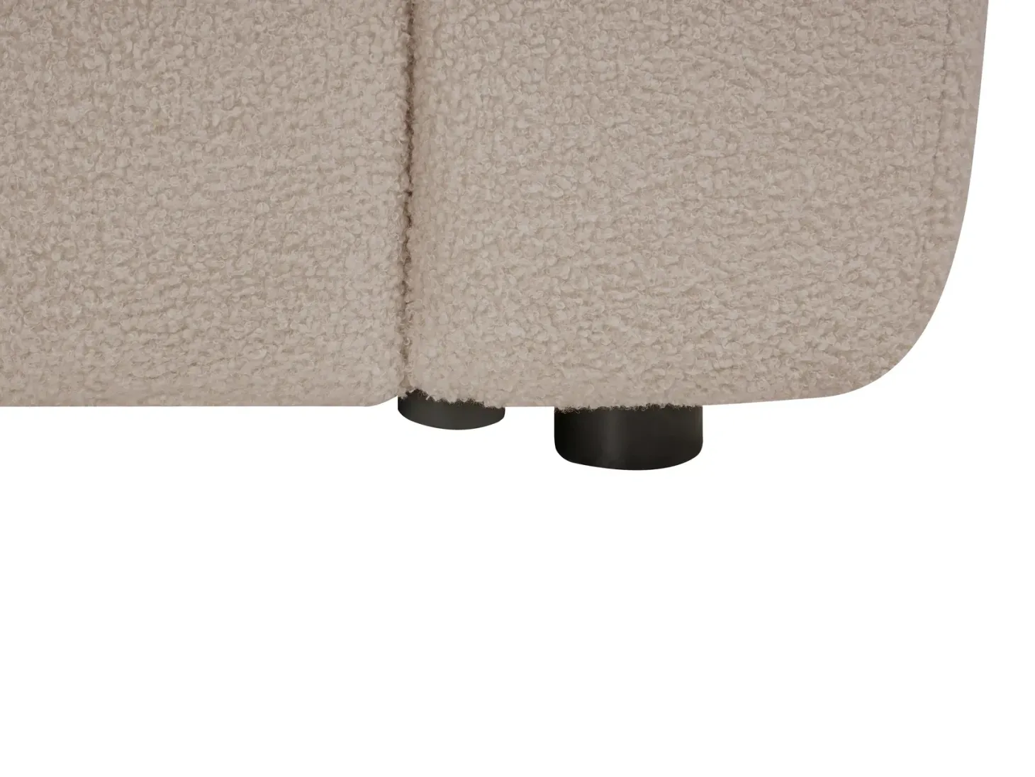KIVVIK 5 personers Hjørnesofa modul Højrevendt Beige Boucle