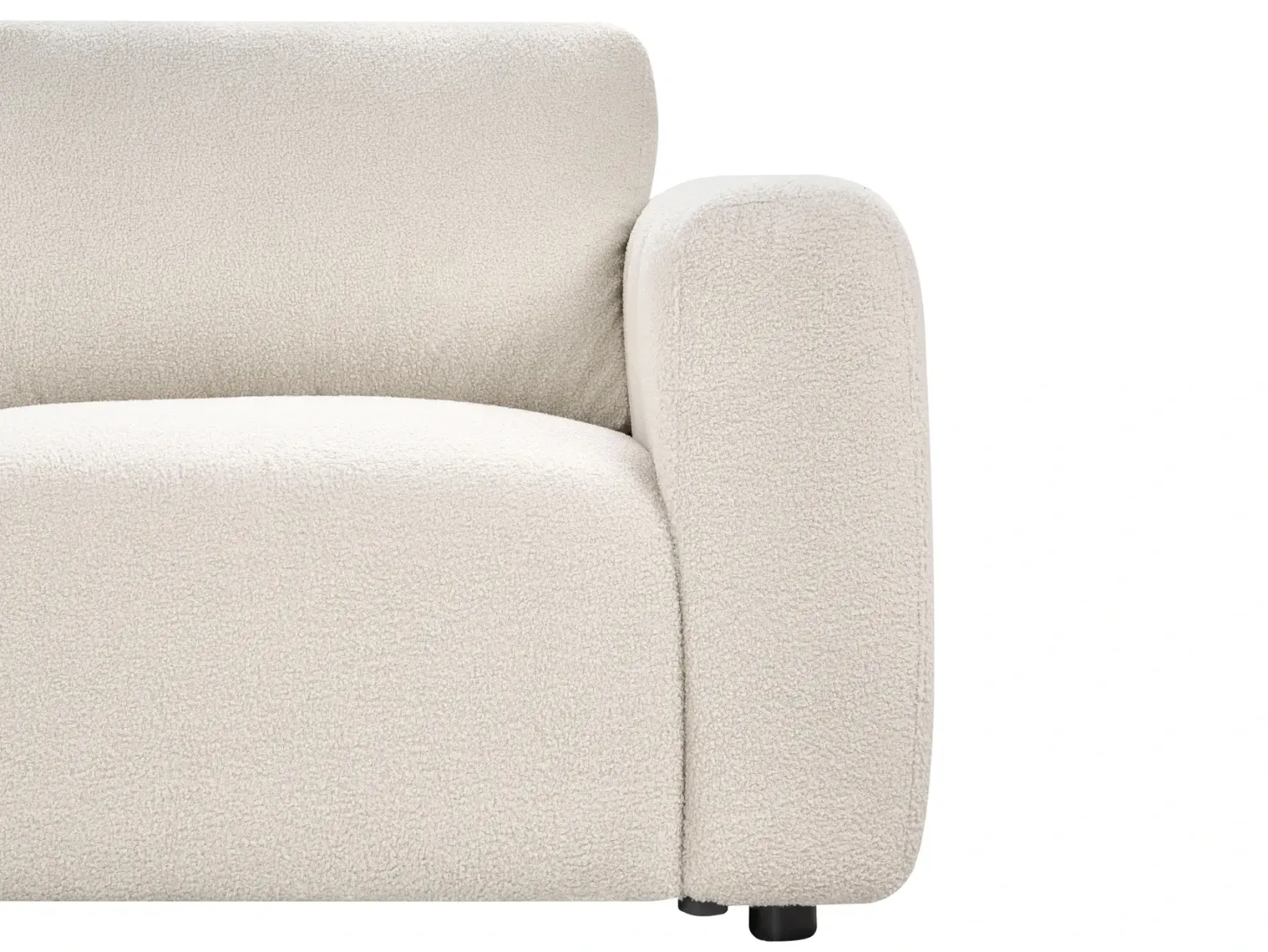 KIVVIK 5 personers Hjørnesofa modul Venstrevendt Cremehvid Boucle