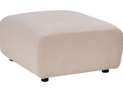 KIVVIK 5 personers Hjørnesofa modul Højrevendt Beige Boucle med fodskammel