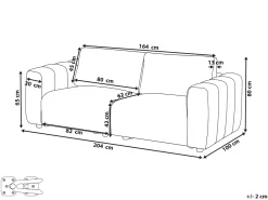 KIVVIK 2 personers Modulsofa Beige Boucle
