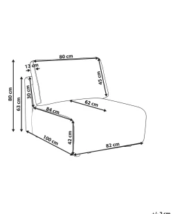 KIVVIK Stol Modul Cremehvid Boucle