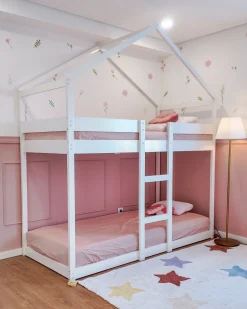 Køjeseng Hus Fyretræ LABATUT 90 x 200 cm Hvid
