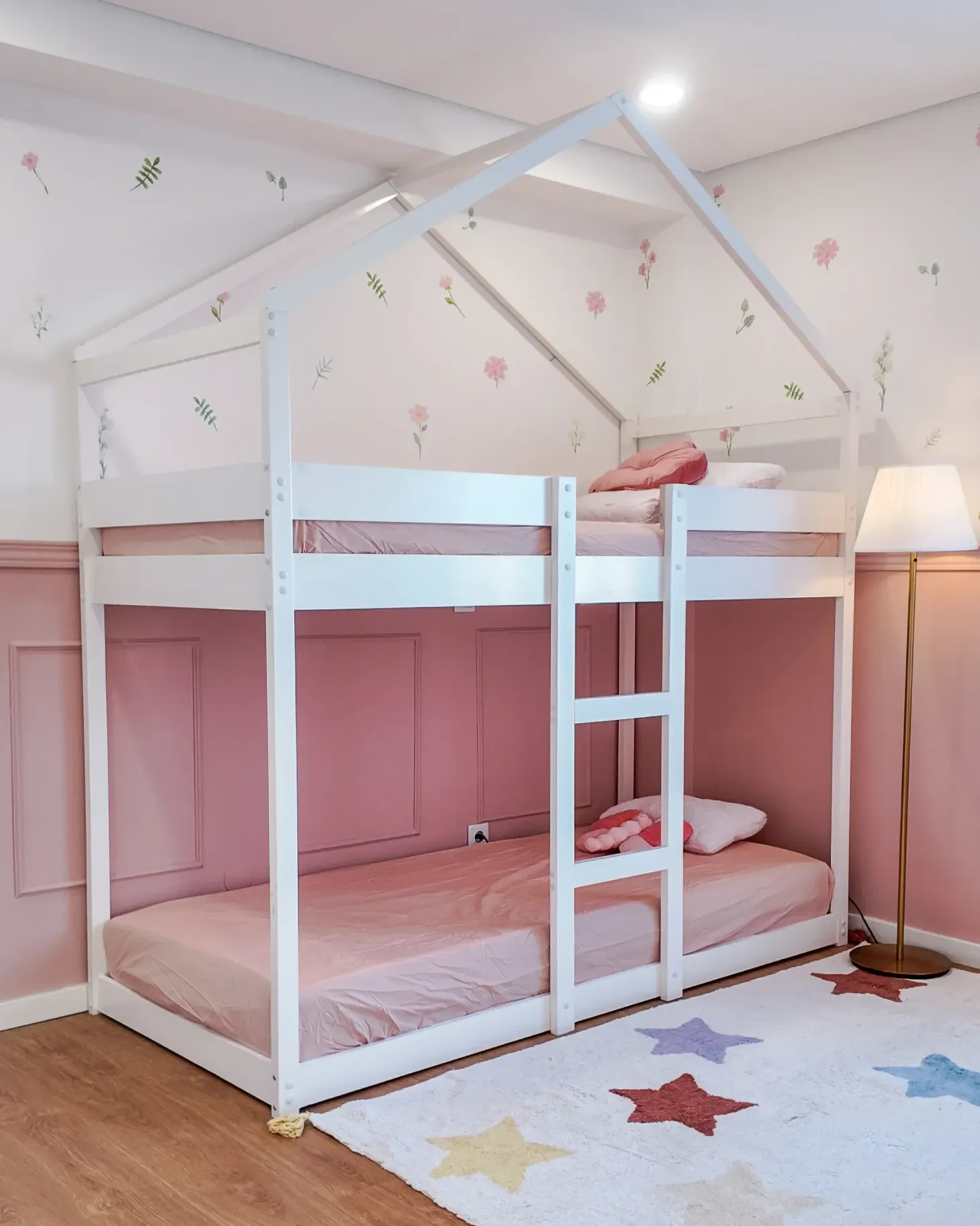 Køjeseng Hus Fyretræ LABATUT 90 x 200 cm Hvid