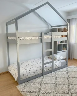 Køjeseng Hus Fyretræ LABATUT 90 x 200 cm Grå