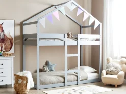 Køjeseng Hus Fyretræ LABATUT 90 x 200 cm Grå