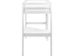 Køjeseng med skrivebord Fyretræ LOURY 90 x 200 cm Hvid