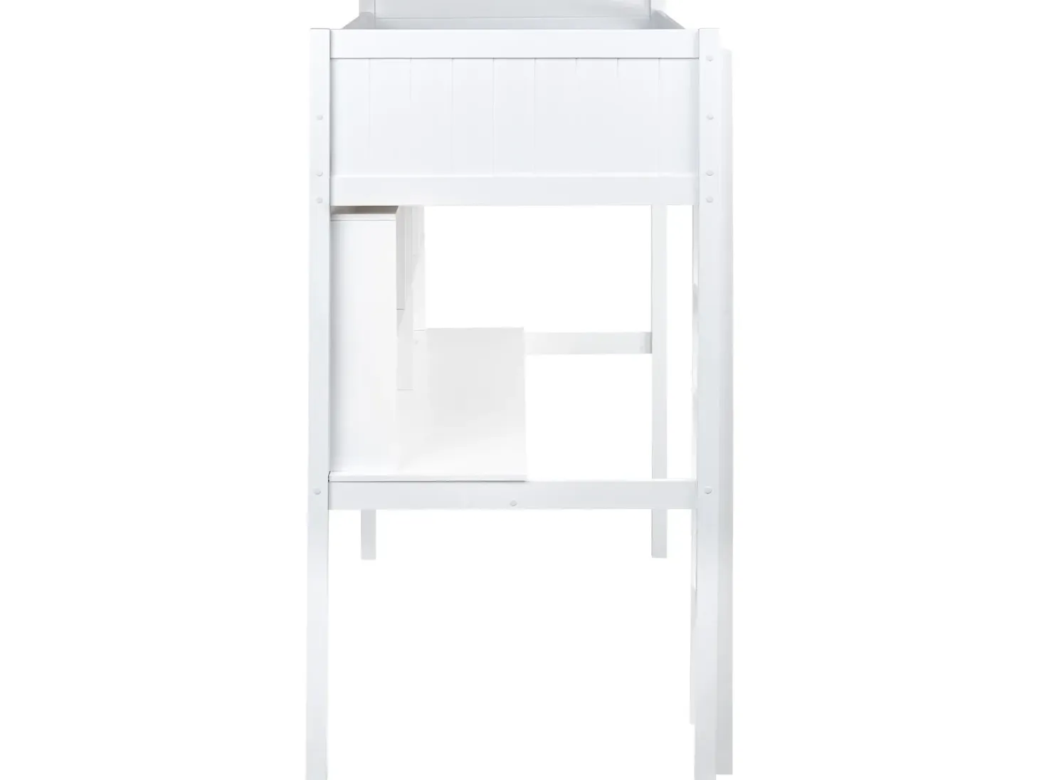 Køjeseng med skrivebord Fyretræ FOUCAMONT 90 x 200 cm Hvid
