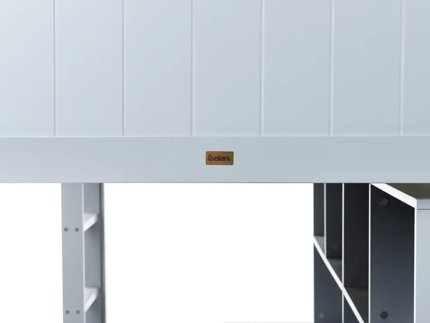 Køjeseng med skrivebord Fyretræ FOUCAMONT 90 x 200 cm Grå