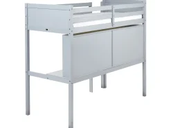 Køjeseng med skrivebord Fyretræ FOUCAMONT 90 x 200 cm Grå