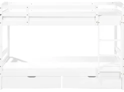 Køjeseng med skuffer Fyretræ REGAT 90 x 200 cm Hvid