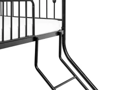 Køjeseng Metal CHAMONIX 90/140 x 200 cm Sort