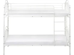 Køjeseng Metal CHARTRES 90 x 200 cm Hvid