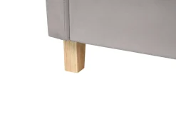 Køjeseng Velour CHOCQUES 90 x 200 cm Lysegrå