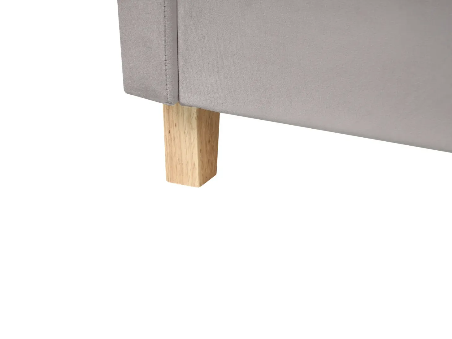 Køjeseng Velour CHOCQUES 90 x 200 cm Lysegrå