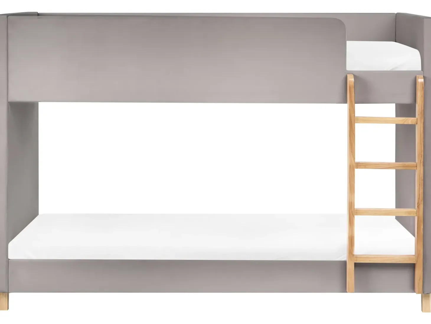 Køjeseng Velour CHOCQUES 90 x 200 cm Lysegrå
