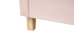 Køjeseng Velour CHOCQUES 90 x 200 cm Pastellrosa