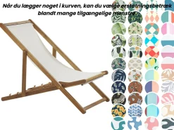 Klap dækstol ANZIO med erstatningsbetræk Akacietræ Lysebrun