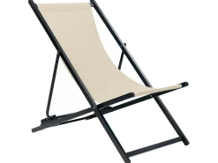 Klap dækstol LOCRI II Metal Beige