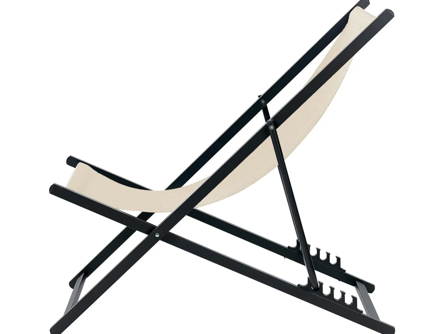 Klap dækstol LOCRI II Metal Beige